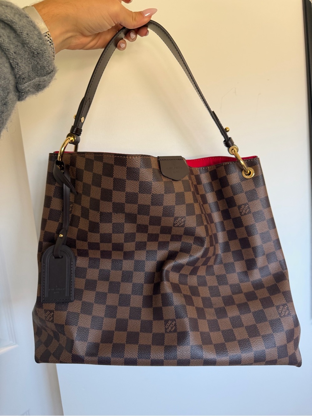 Louis Vuitton Gracefull Brown Damier Ebene Canvas Shoulder Bag